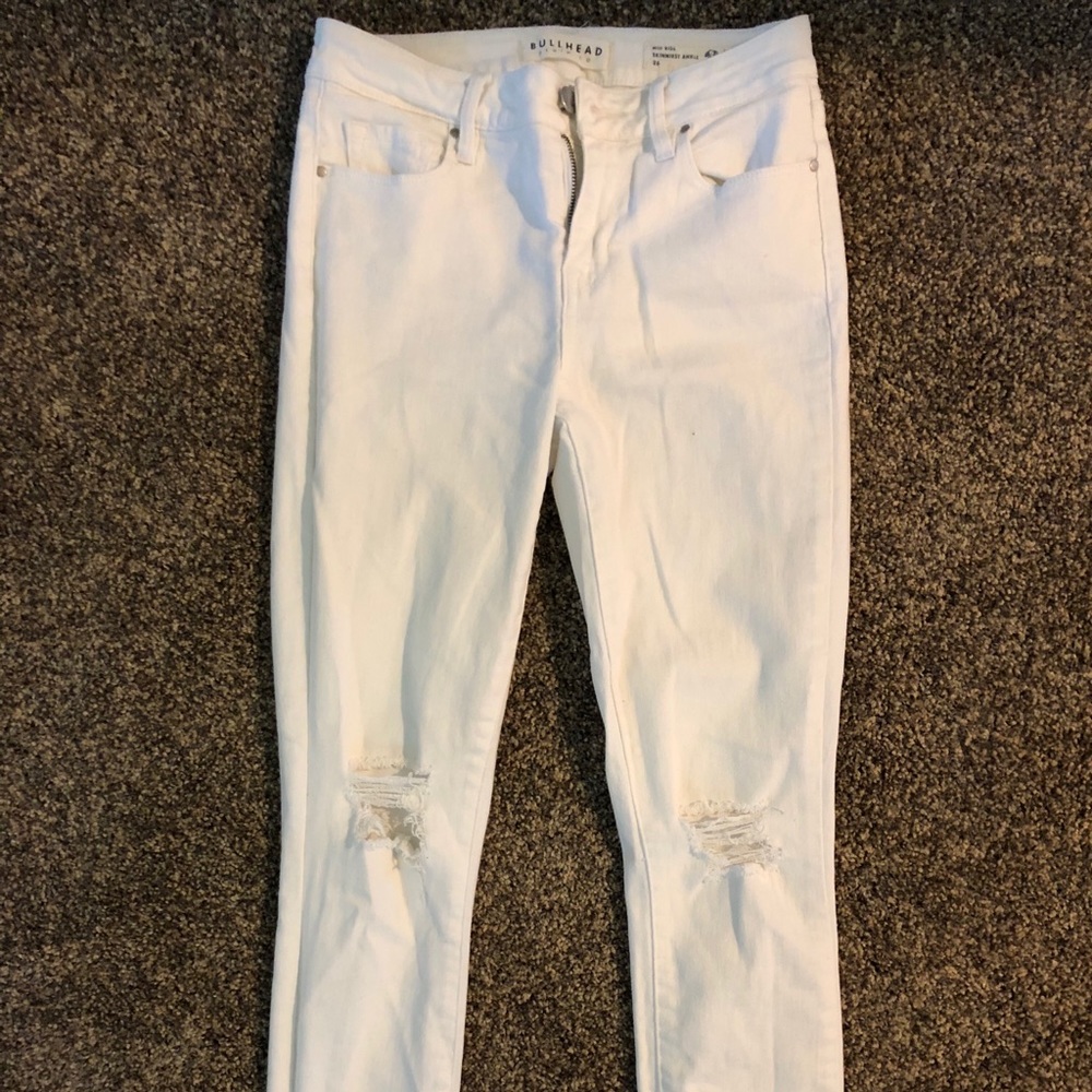 Pacsun Bullhead White Ankle Skinny Jeans 26